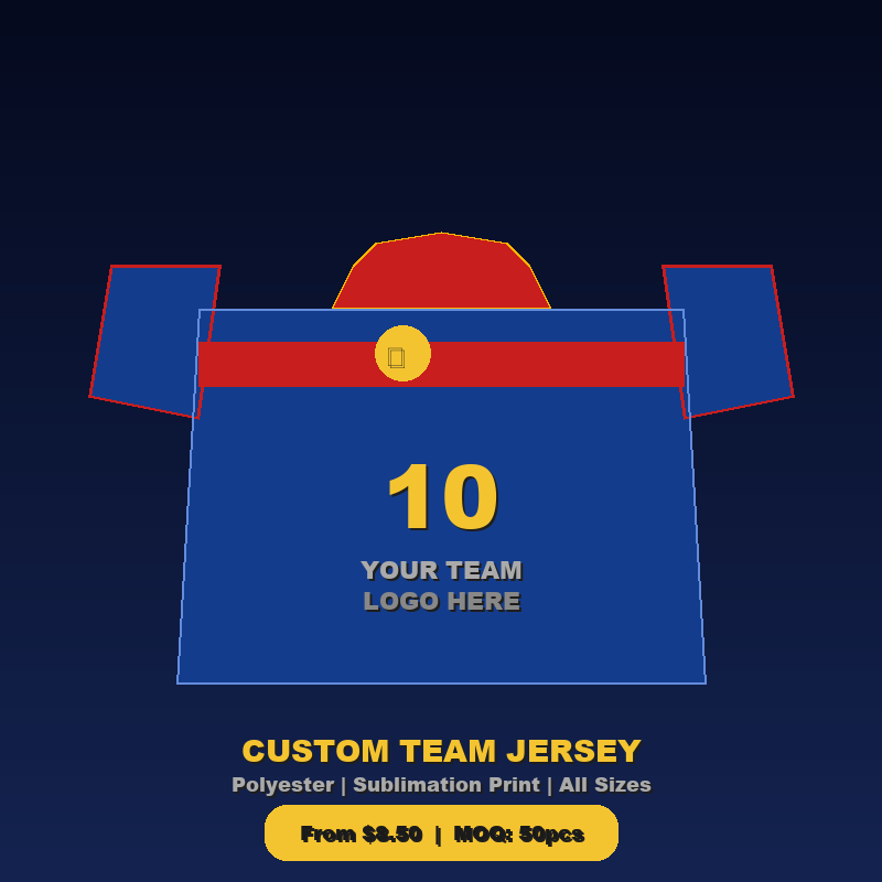 Custom Team Jersey - World Cup 2026 Branded Sportswear